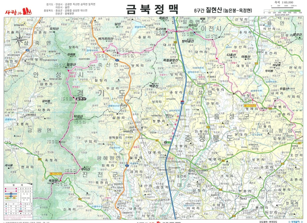 금북정맥 이미지