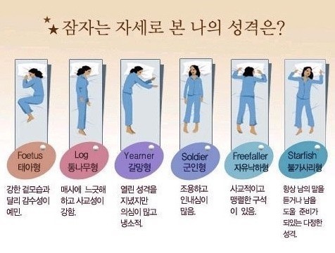 잠자는 자세로 파악하는 성격.jpg | 인스티즈