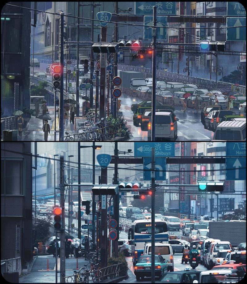 애니메이션 장면들의 실제 모습들 | 인스티즈