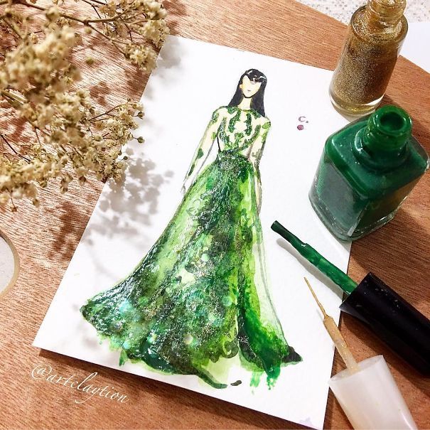 매니큐어 이용해서 그림 그리기 | 인스티즈