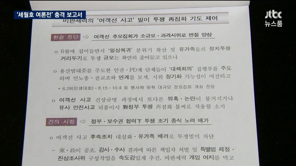 국정원 : 세월호 참사는 여객선 사고일 뿐이다 | 인스티즈