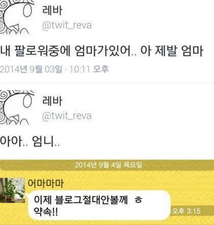 엄마한테 블로그를 들킨 레바.jpg | 인스티즈