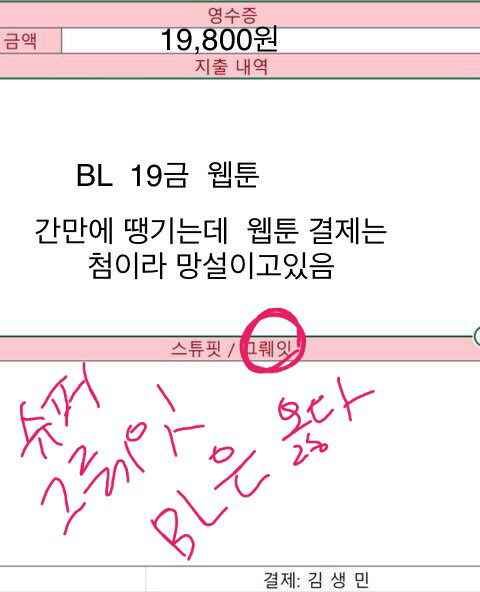 고독한 생민방에 19금 BL 현금결제를 결재요청해보았다 | 인스티즈