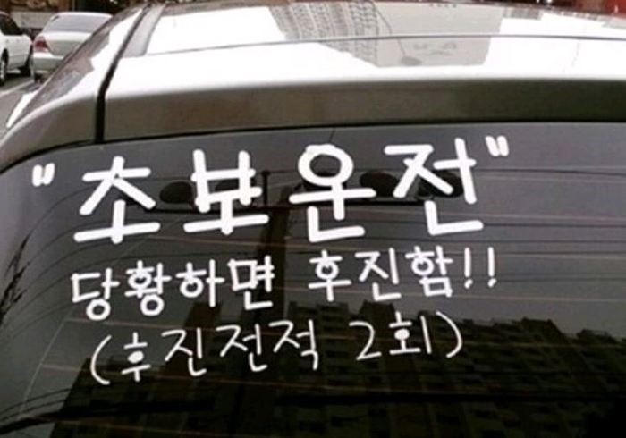 불쾌한 초보운전 딱지.JPG | 인스티즈