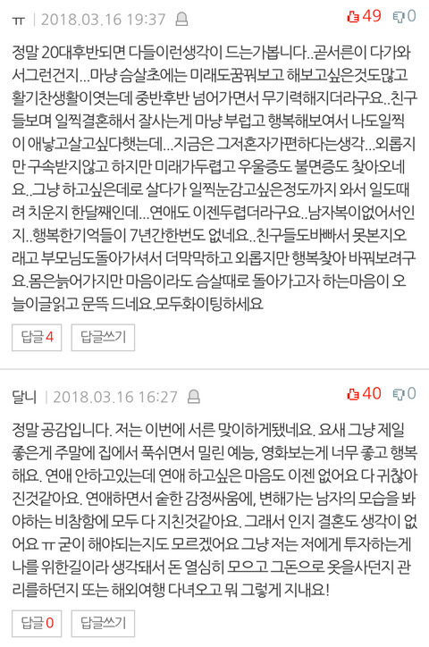 20대 후반분들 다들 어떻게 살고 계신가요 +베플 | 인스티즈