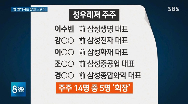[끝까지판다②] 거래 전 명단 보니..명의상 땅 주인은 삼성 고위 임원들 | 인스티즈