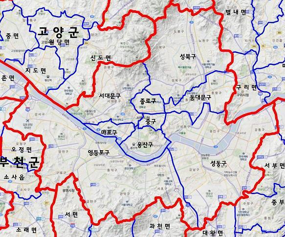 1960년대 서울 행정구역 지도 | 인스티즈