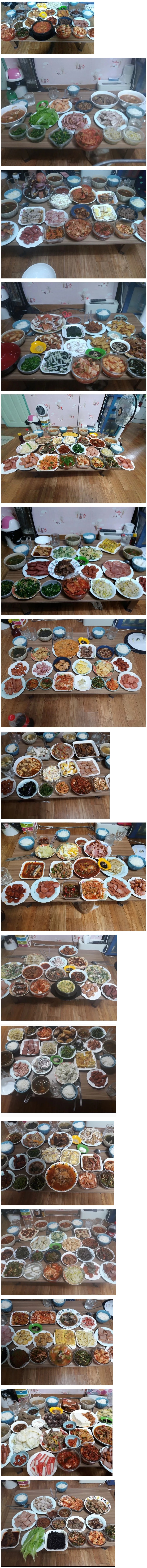 손이 크다는 가정집 저녁 밥상 ㄷㄷ.jpg | 인스티즈